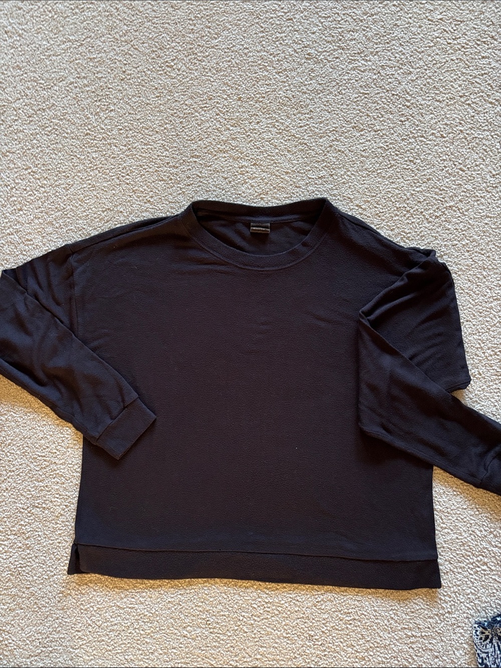 free press Black Crewneck Sweater - Relaxed Women's Knit